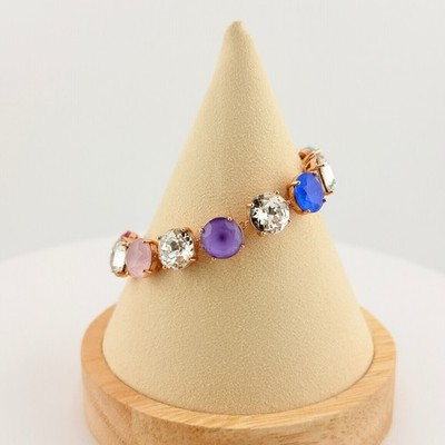 Bomb Party Retro Jewel Candy ''The Fallon'' RBP7361 Ultra Rainbow Hot on Rose Gold