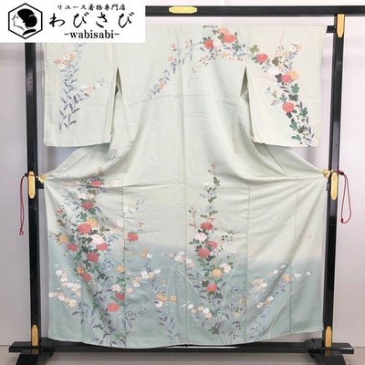 HOUMONGI ARTIST'S WORK Hand-drawn Yuzen Vivid flower pattern K-4243