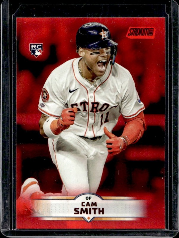 2025 Topps Stadium Club Cam Smith RC Red Foil Rookie #60 Astros