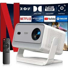 Android Projector 18000LMS 1080p 5G WiFi 6 Auto Focus Video Home Theater  BT5.2