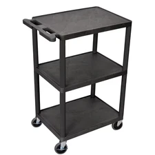 HE 24 In. 3-Shelf Utility Cart in Black