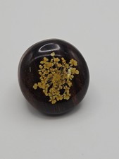 Handcrafted Resin Dry Flower Wood Chunky Ring Size 6