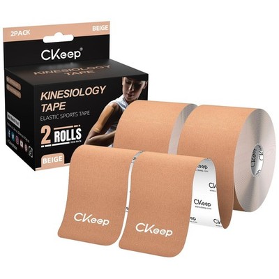 CKeep Kinesiology Tape Uncut 2 Rolls Original Cotton Elastic Premium Athletic...