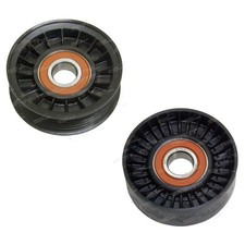 2 Fan Belt Idler Bearings Grooved Drive BeltPulley Set for Ford 4.0L 6cyl Pair
