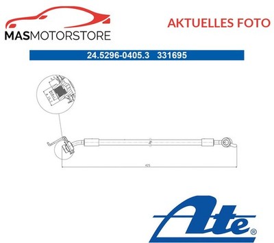 BREMSSCHLAUCH BREMSLEITUNG HINTEN RECHT ATE 245296-04053 P NEU OE QUALITÄT