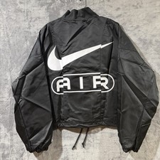 Nike Air Black Oversized Woven Bomber Jacket FN1908-010 Women's Sz Small 135
