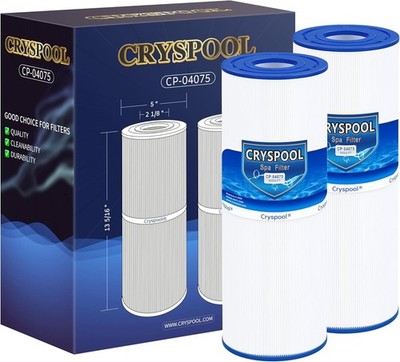 Cryspool 04075 Spa Filter 50 Sq Ft Cartridge 2-Pack Fits C-4950 PRB50-IN FC-2390