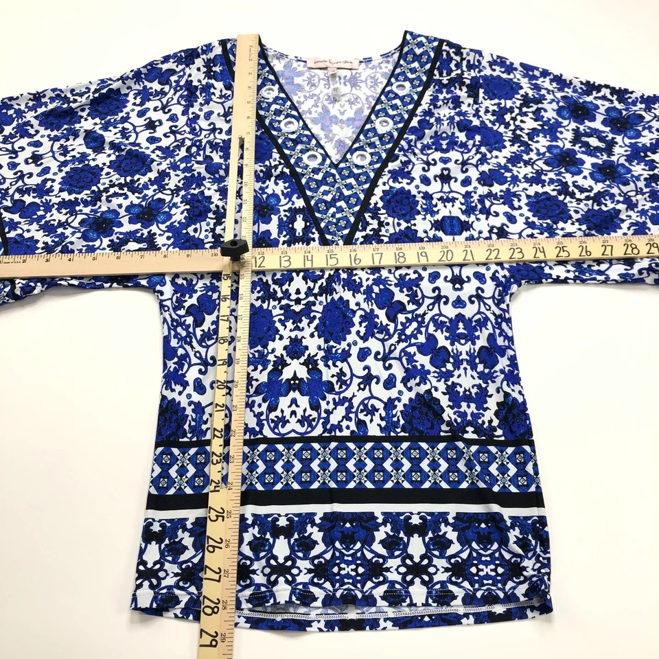 Vestido de Natación Nanette Lapore Geométrico Talla XS Azul Blanco Foto 3 de 4