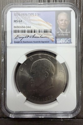 1776/1976 S Bicentennial Eisenhower Ike NGC rated