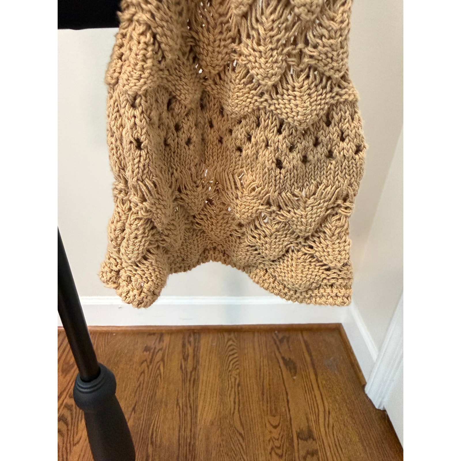 Zara Openwork Knit tie-Front Cardigan with Bells Sleeves image 3