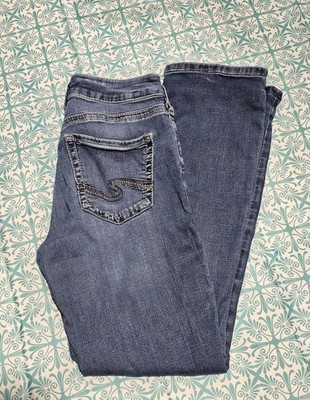 Silver Jeans AIKO Slim Boot Med Wash Pants Size W 27 x L 27 Trendy Denim Jeans