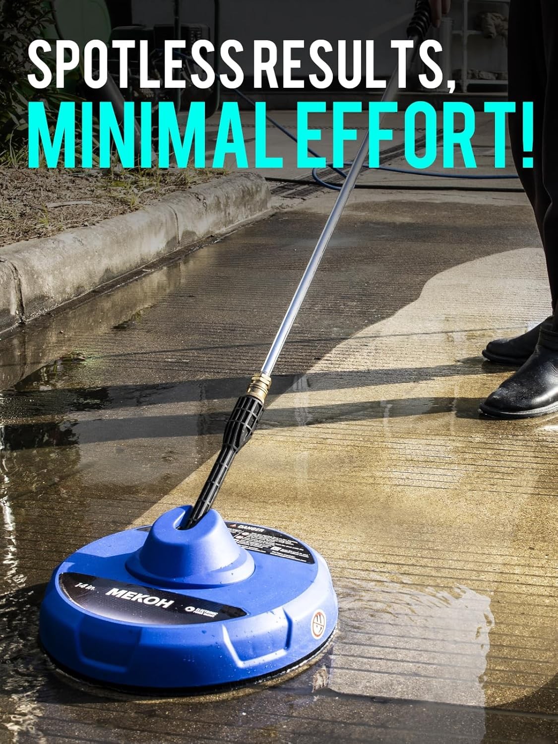 2500PSI Universal Power Washer Accessories for Sidewalk Deck Patio Cleaning,1/4"