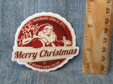 SANTA CLAUS CHRISTMAS VINYL STICKER Scrapbooking BIN-1 B