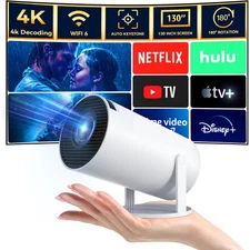 Android 4K 1280*720P Wifi 180° Bluetooth Cinema Portable Projetor Home Theater