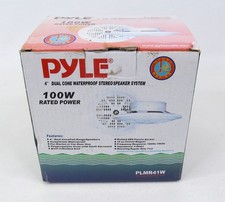 NEW Pyle 4-Inch Marine Boat Waterproof Speakers 100-watt White PLMR41W