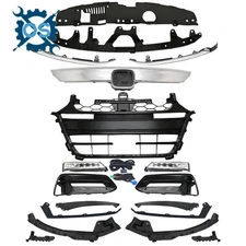 18PC Fit Accord 2018-20 Chrome Grille Molding Fog light Bumper Headlight Bracket