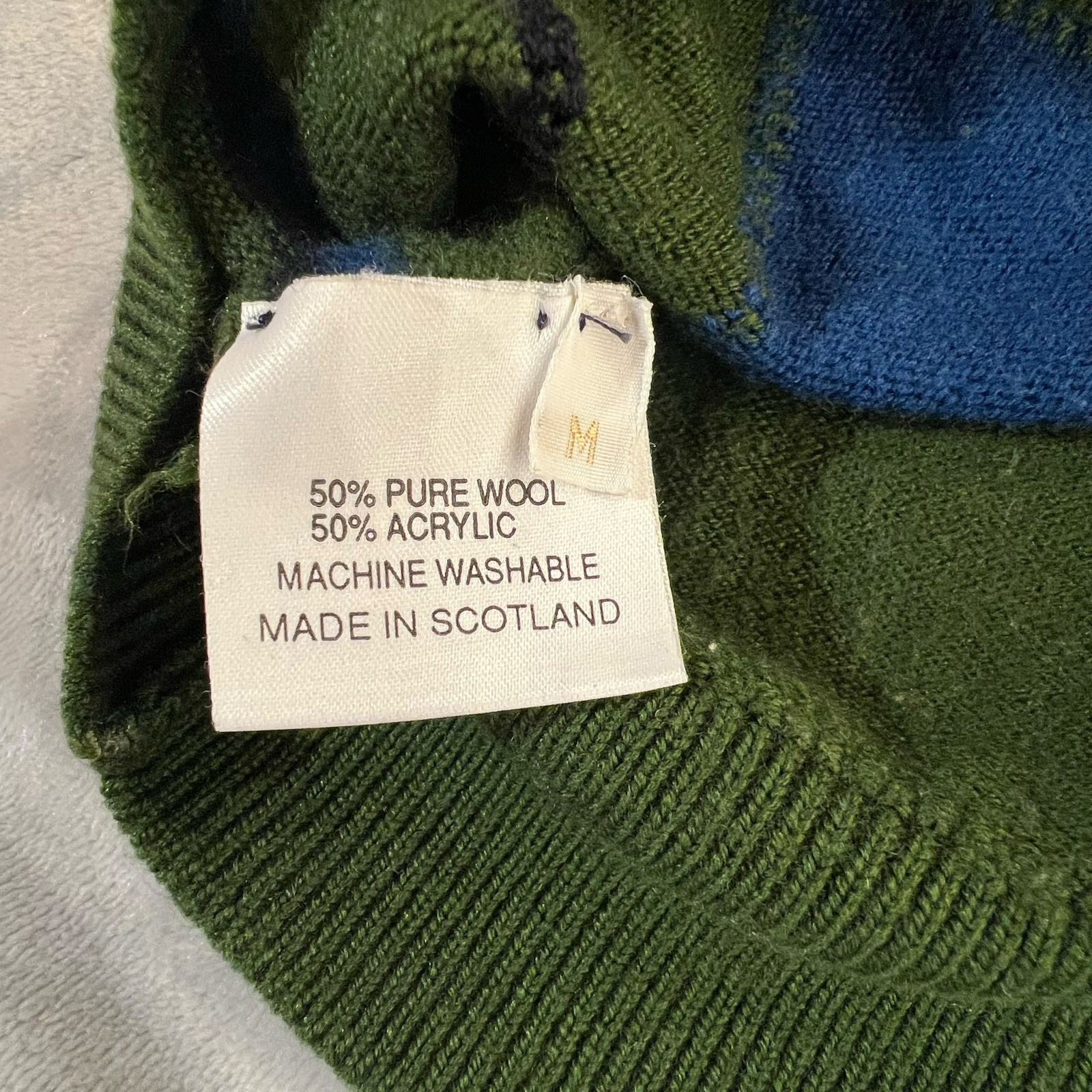 Pringle Sweater Mens Medium Argyle Pullover Scotl… - image 8