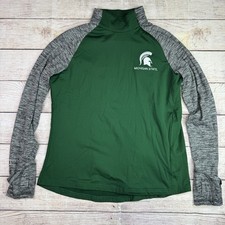 Michigan State Spartans Women’s L Holloway Side Zip Mock Neck Pullover