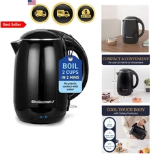 Electric Kettle 1.8L Double Wall Insulated Cool Touch Stainless Steel