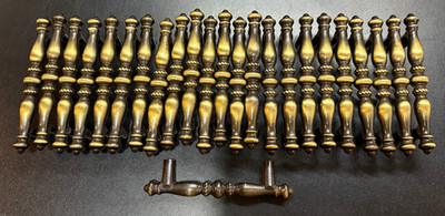 Lot of 24 Amerock Carriage House Cabinet Drawer Pulls Handles English Brass