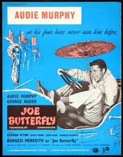 JOE BUTTERFLY 1957 Audie Murphy, George Nader, Keenan Wynn TRADE ADVERT