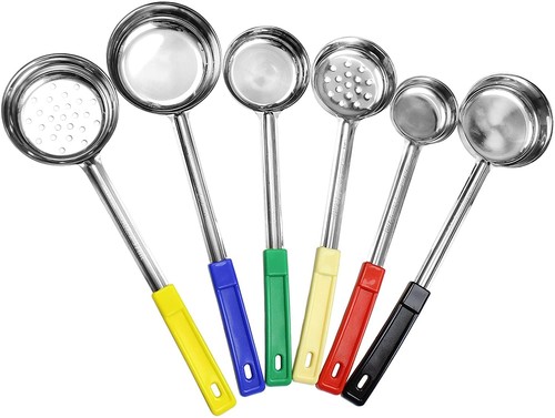 Portion Control Serving Spoons (6-Piece Ladle Set); w 1/4 Cup, 1/2 Cup, 3/4 C...
