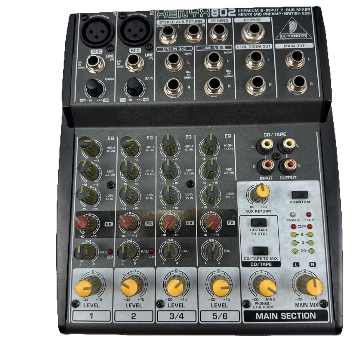 Behringer Xenyx 802 8 Channel 2 Bus Mixing Console Original Box