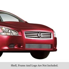 For Nissan Maxima 09-14 Bumper Grille 1-Pc Chrome Polished 8x6 mm Horizontal