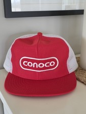    Vintage 1980s-90s CONOCO Deadstock Snapback Trucker Style Hat  UNWORN 