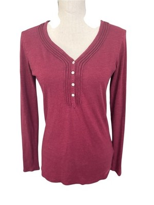 Kuhl Women's Organic Cotton Tencel Blend Veloce Long Sleeve Top Zinfandel M/L