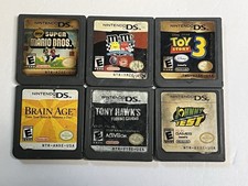 Nintendo DS 6 Game Lot Mario Bros Johnny Test Tony Hawk Toy Story 3 Untested