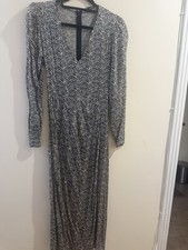zara dress small black and white