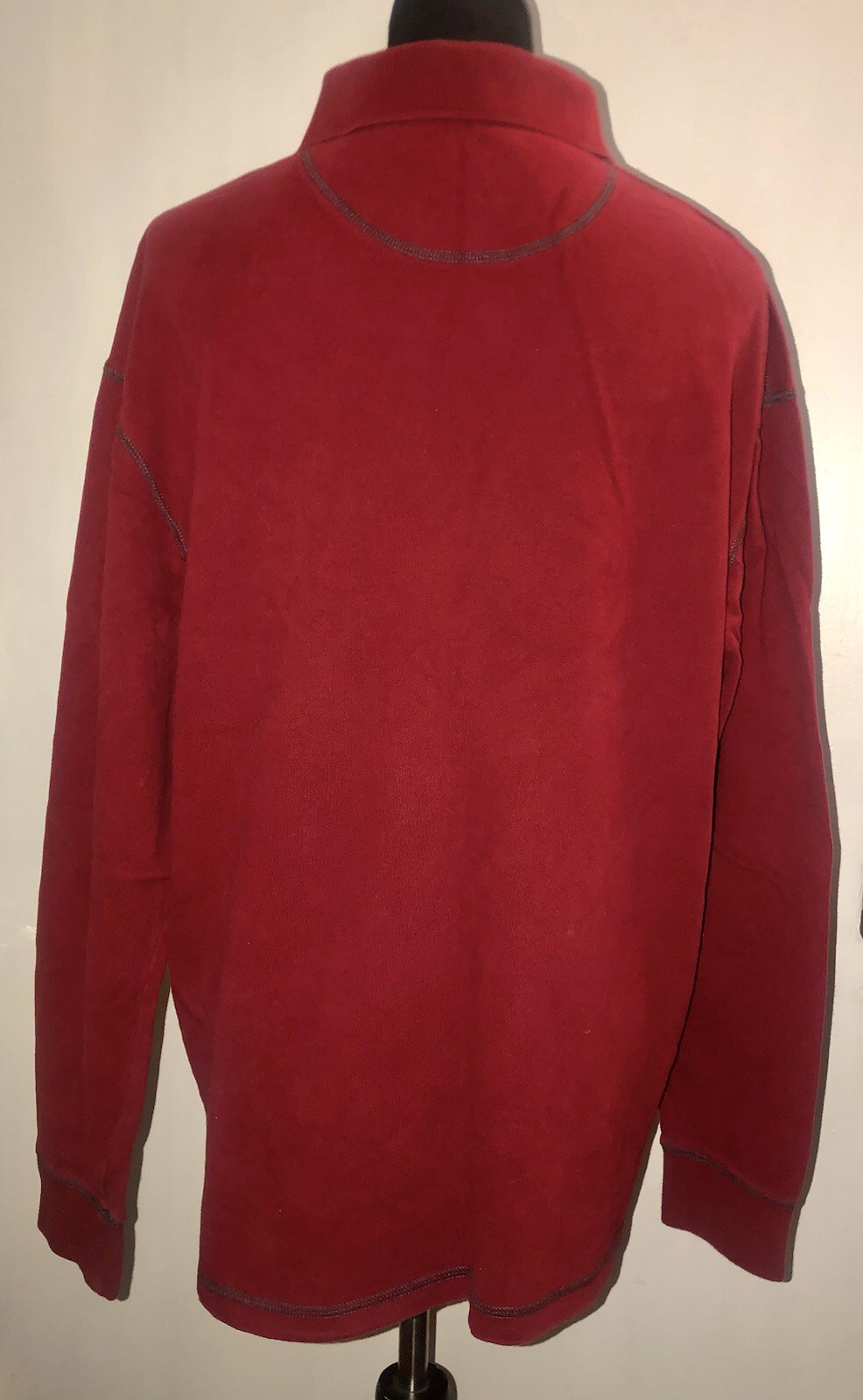 CONSENSUS Shirt Pullover Long Sleeve Burgundy Men… - image 2