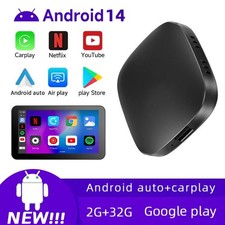 Android AI box wireless carplay adapter Android14 2 32G WiFi plug  play AA BL