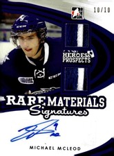 Michael McLeod - 2015-16 Leaf In The Game Rare Materials Signatures 10/10 #RMMM1