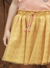 Girls Matilda Jane Wonderment After School Fun Skirt Size 2 Mustard Skirt