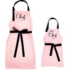 Aprons Mother Daughter Chef Kitchen Adult and Kid Cooking Baking Mommy and Me