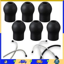 6pcs Stethoscope Ear Tips Replacement, Black Stethoscope Ear Pieces