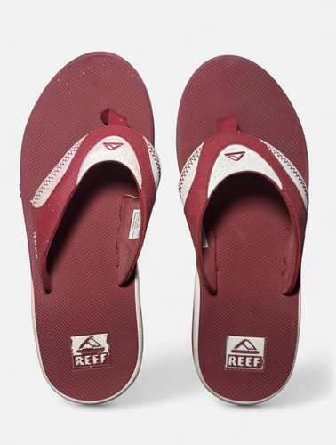 Reef Fanning Pregame Men’s Flip Flops - Size 11 - Red / White - Pre-owned