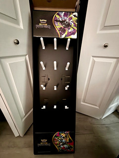 Pokémon Mega Evolution Pitch Black Cardboard Store Display Stand w/ Pegs