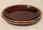 Vintage Hull Brown Drip Pottery Spaghetti Plate Platter Oven Proof Set Of 2
