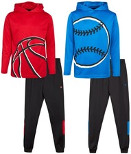 Boys Tracksuit Set - 4 Piece Pullover Thermal Boys Hoodie Sweatshirt and Tric...
