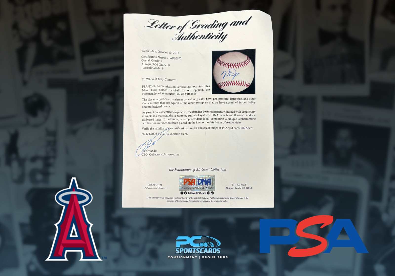Mike Trout Signed Auto Rawling Official Major League Baseball PSA/DNA COA view 9