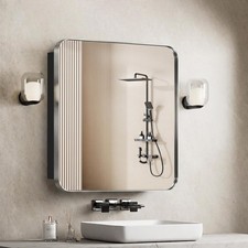20" x 20" Bathroom Medicine Cabinet with Mirror Door, Brushed Nickel Stainles...
