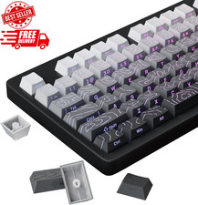 PBT Black Double Shot Backlit Keycap Set for Cherry MX Gaming Keyboards