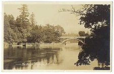 (1920s) Canada RPPC - The Gorge (Park) Victoria, BC - Bridge & River, F. Gowen
