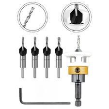 Professional Carbide Countersink Bits with Depth Stop for Clean Results