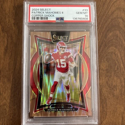 2024 PANINI SELECT COPPER SHOCK #33 PATRICK MAHOMES II 292/299 PSA 10