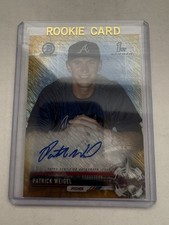 2017 Bowman Chrome Prospect Autographs Patrick Weigel Gold Shimmer Refractor /50