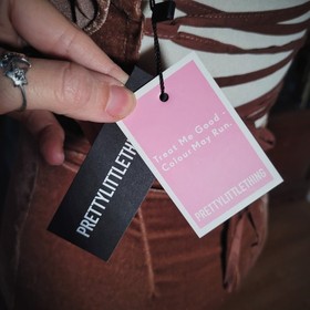 PRETTYLITTLETHING Rose Velvet Corset Ruffle Sleeve Bustier Jumpsuit Lace Up Back